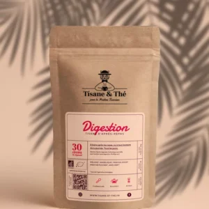Tisane Digestion Bio – 60g en vrac – Infusion digestive naturelle à la mélisse, menthe et fenouil – Envouthé