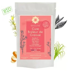 Thé Brûleur de Graisse Bio – 80g en vrac – Envouthé – Infusion minceur drainante naturelle